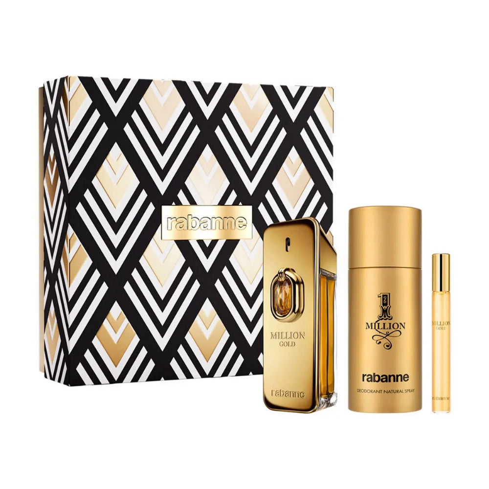Set One Million Gold EDP + Desodorante + Travel Spray 3 Unid Paco Rabanne