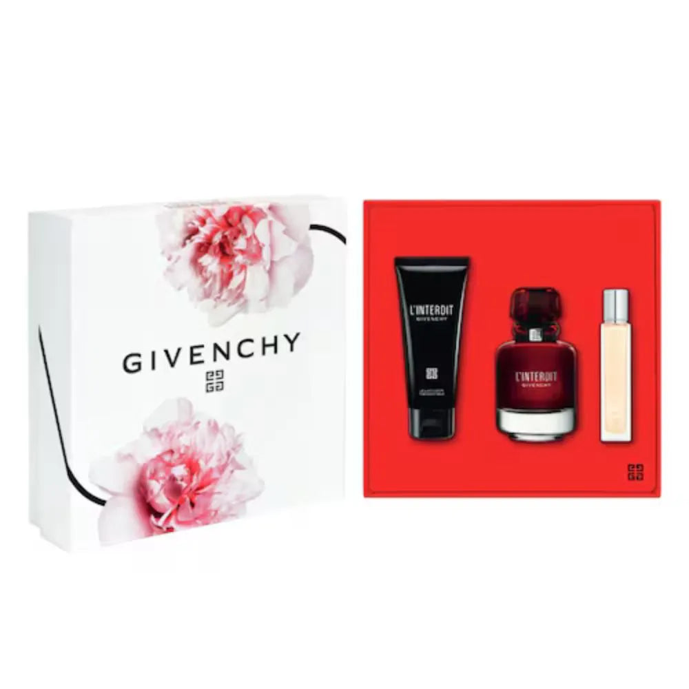 Givenchy Set L'interdit Rouge EDP 80 Ml + Body Lotion + Travel Size