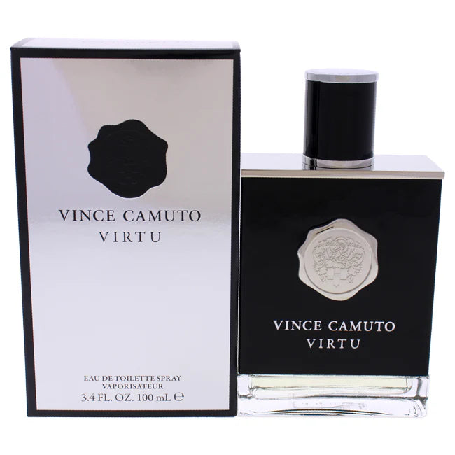Caja y Frasco de Perfume Vince Camuto Virtu EDT por 100 ML