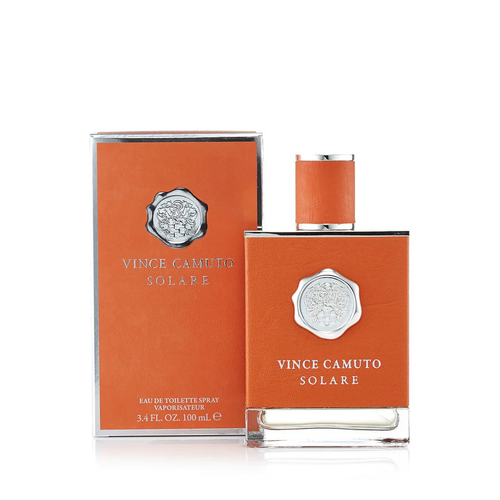 Caja y Frasco de Vince Camuto Solare Pour Homme de 100 Ml