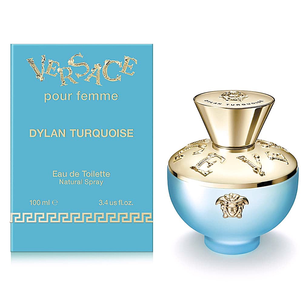 Frasco y Caja Versace Dylan Pour Femme Turquiose de 100 ml
